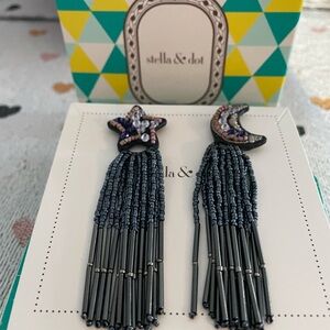 Vintage - Stella & Dot Star and Moon Earrings